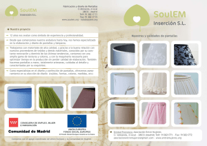 Muestras y calidades de pantallas