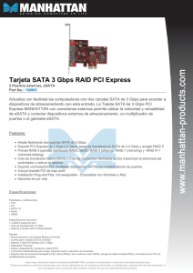 Tarjeta SATA 3 Gbps RAID PCI Express
