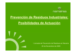 Prevención de Residuos Industriales: Posibilidades de Actuación