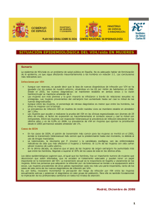 SITUACIÓN EPIDEMIOLÓGICA DEL VIH/sida EN MUJERES