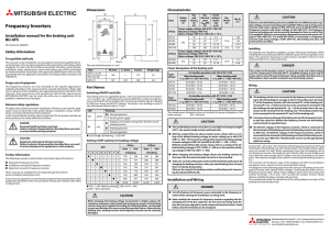 Installation manual for the braking unit BU-UFS