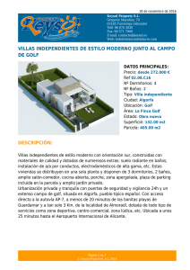 Villas independientes de estilo moderno junto al campo