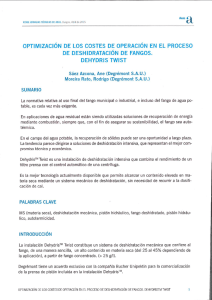 optimización costes operación en deshidratación