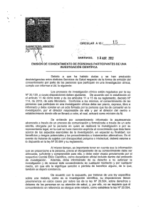 circular 15 - 15 a&ntilde;o 2013 sobre ci en investigacion