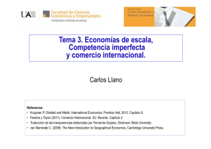 Tema 3. Economías de escala, Competencia imperfecta y comercio