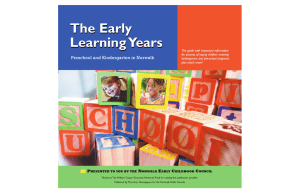 The Early Learning Years The Early Learning Years