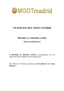vii edicion del moot madrid premio al mejor laudo moot madrid 2015