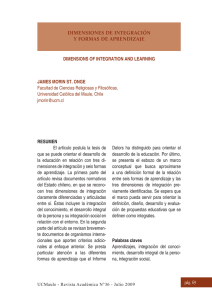 pág. 69 Dimensiones De integración y formas De aprenDizaje