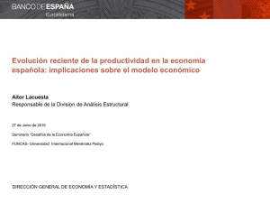 Evolución reciente de la productividad en la economía española