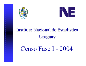 Censo Fase 1 - Instituto Nacional de Estadística