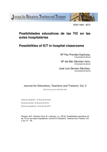 Posibilidades educativas de las TIC en las aulas hospitalarias