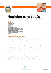 Nutrición para bebés