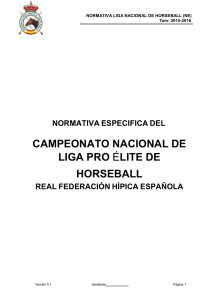 NORMATIVA ESPECIFICA DEL - Real Federación Hípica Española