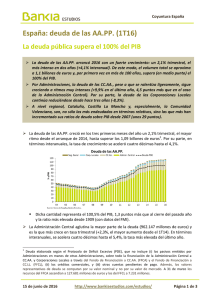 España: deuda de las AA.PP. (1T16)