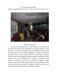 Profr. Refugio Herrera Zapata Maestro de matemáticas de la Esc