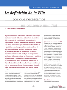 La definición de la FID - International Diabetes Federation