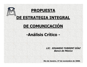 PROPUESTA DE ESTRATEGIA INTEGRAL DE COMUNICACIÓN