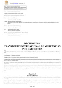 transporte internacional de mercancías por carretera
