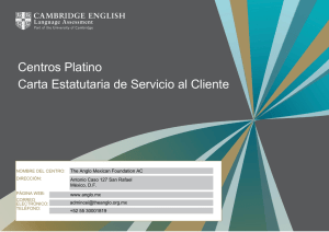 Centros Platino Carta Estatutaria de Servicio al Cliente