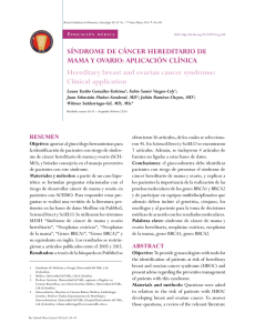 S&Iacute;NDROME DE C&Aacute;NCER HEREDITARIO DE MAMA Y OVARIO