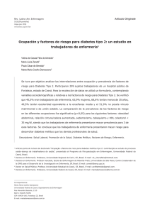 Ocupaci&oacute;n y factores de riesgo para diabetes tipo 2: un