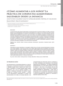 ¿Cómo alimentar a los niños? La práctica de conductas