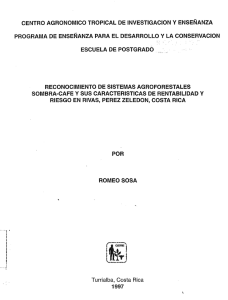 Page 1 CENTRo AGRoNOMIco TROPICAL DE INVESTIGACION Y