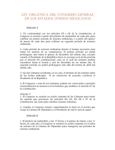 Ley orgánica del congreso general de los estados unidos mexicanos