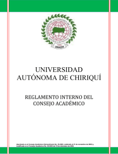 Reglamento del Consejo Académico