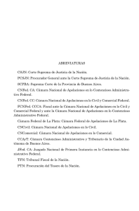 ABREVIATURAS CSJN: Corte Suprema de Justicia de la Nación