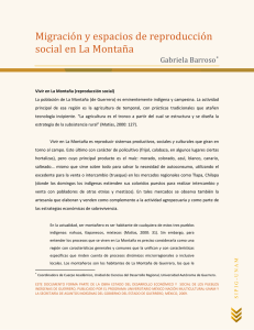 Migración y espacios de reproducción social en La Montaña