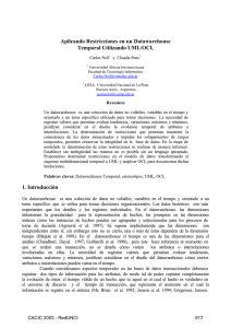 Aplicando Restricciones en un Datawarehouse Temporal Utilizando