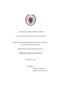 derecho internacional público - Universidad Complutense de Madrid