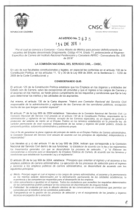 acuerdo 563 de 2016 - Comisión Nacional del Servicio Civil