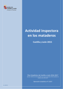 Actividad inspectora en los mataderos Castilla y León 2015