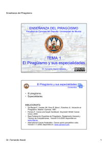 TEMA 1 El Piragüismo y sus especialidades - OCW
