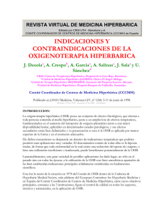 indicaciones y contraindicaciones de la oxigenoterapia hiperbarica