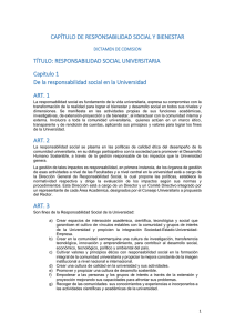 CAPÍTULO DE RESPONSABILIDAD SOCIAL Y BIENESTAR TÍTULO