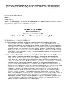 Aplicación del Pacto Internacional de los Derechos Económicos