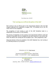 Trail running as an official discipline of the IAAF