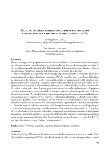 Priming semántico directo e indirecto: procesos - P3-USAL