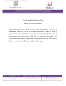 Fondo auxiliar y fideicomisos H. Ayuntamiento de Morelia