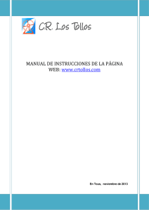 MANUAL DE INSTRUCCIONES DE LA PÁGINA WEB: www.crtollos