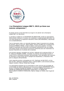 La Champions League EBC*L 2015 ya tiene sus nuevos campeones