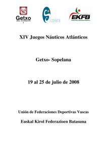 XIV Juegos Náuticos Atlánticos Getxo- Sopelana 19 al