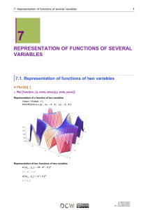 representation of functions of several variables