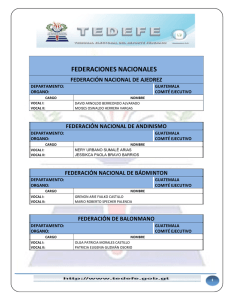 Vocales Federaciones Nacionales