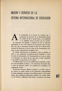 mision y servicio de la oficina internacional de educacion