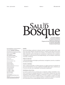 MISIÓN Revista Salud Bosque, publicación indexada, semestral