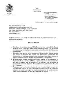 S/R Lic. Raúl Jiménez O` Farril Delegado Fiduciario de Bancomer